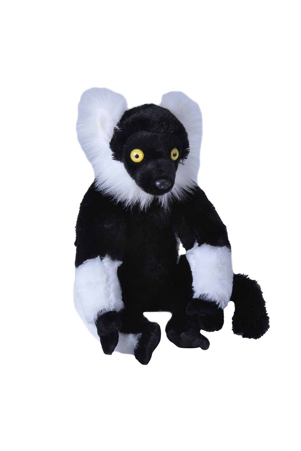NECO TOYS Wild Republic Siyah Beyaz Yakalı Lemur 30 cm 12230