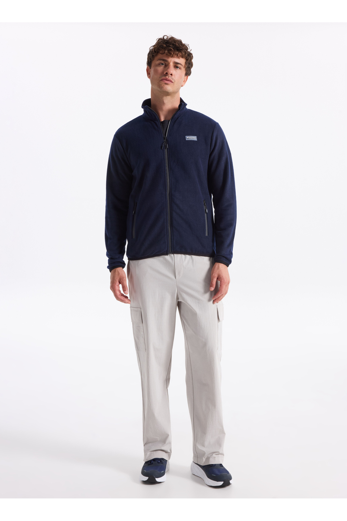 Discovery Expedition Düz Lacivert Erkek Polar Sweatshırt D4WM-SWT3994 görsel 2