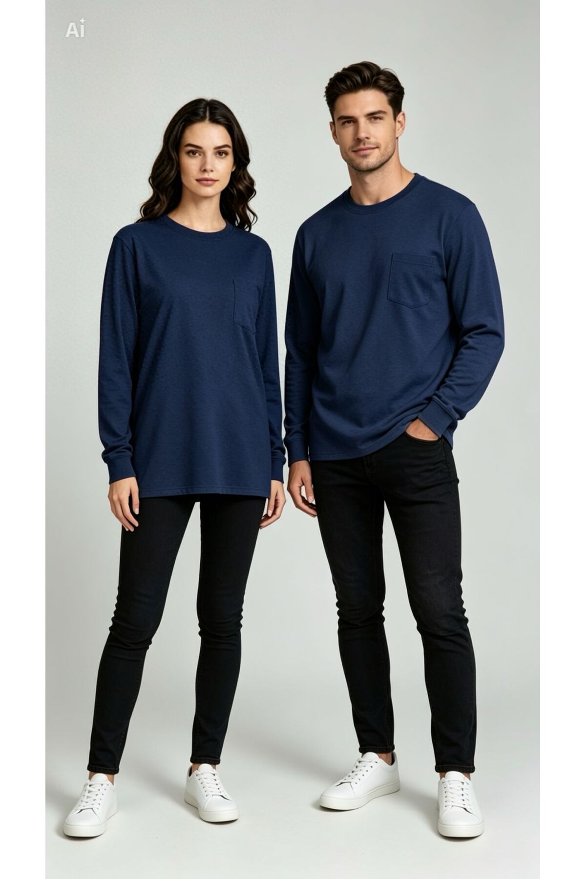 Crew Neck Long Sleeve Combed Cotton Summer