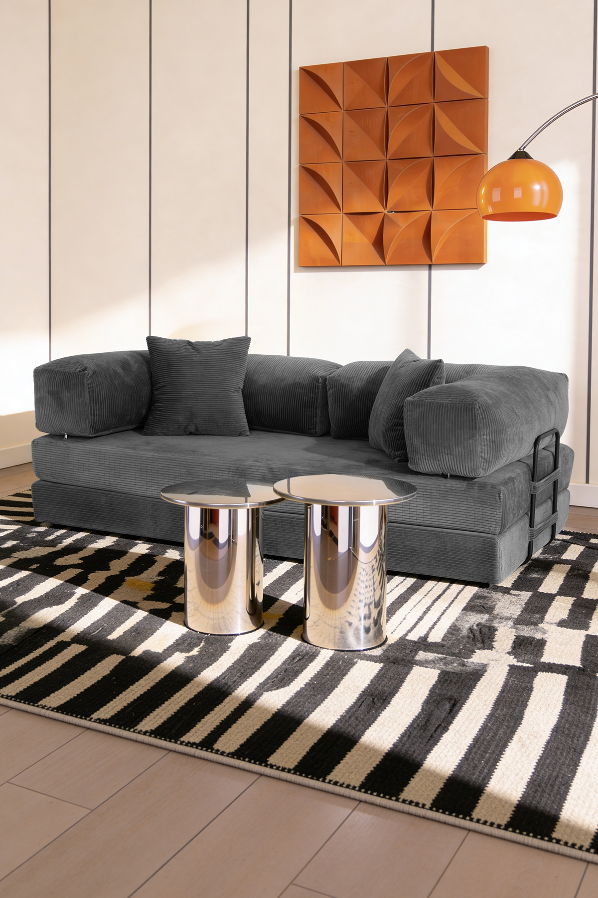 Lego Bohemian Relax 3 Seater 100% Sponge Seat (Can Be Double Bed) 90 x 190 cm Anthracite