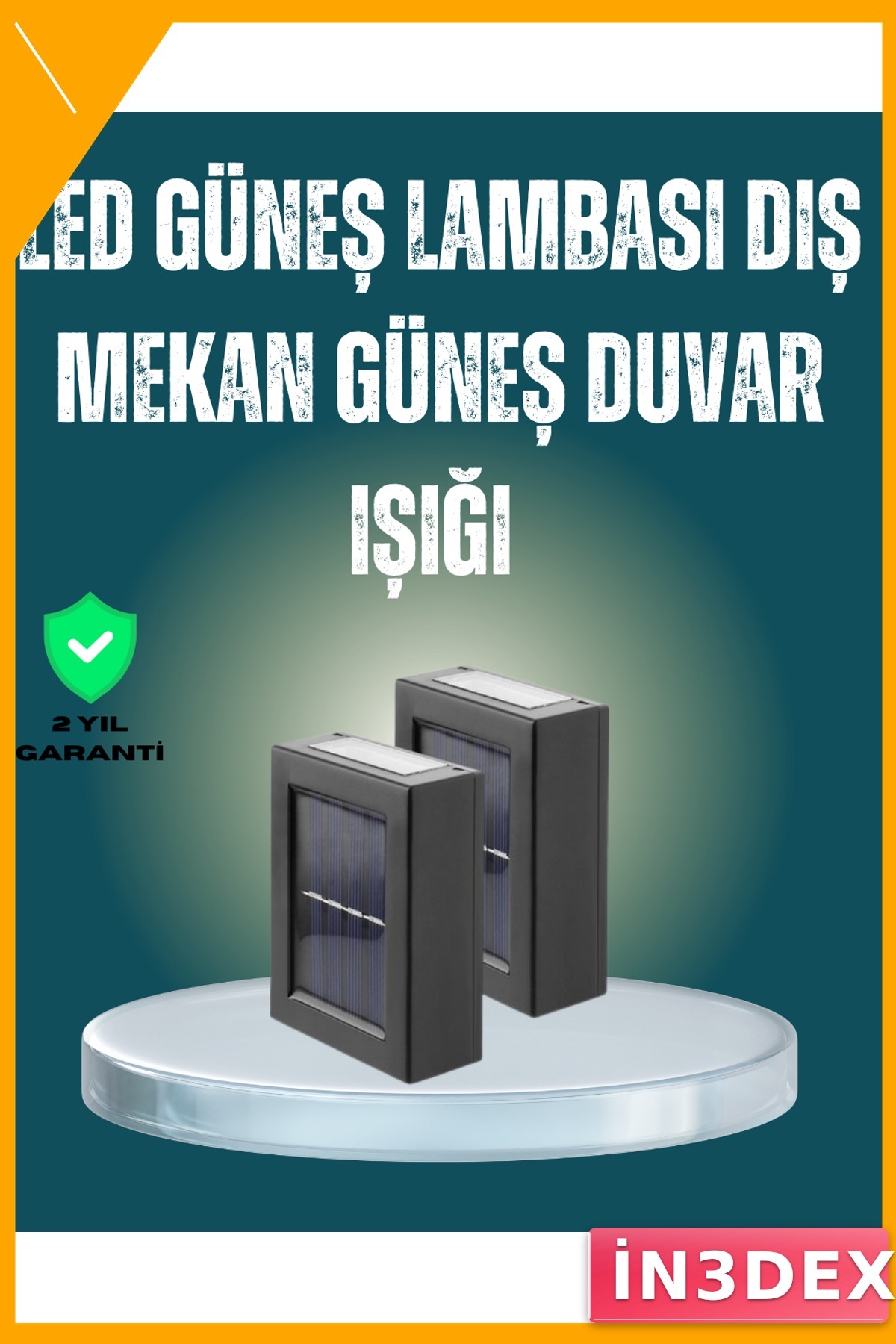 Güneş Enerjili LED Bahçe Duvar Lambası IP65 3 Mod