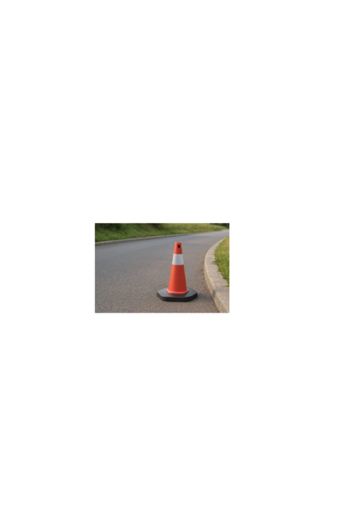 Trafik Konisi | Pvc Ağırlıklı – Tek Reflektifli -50 cm Pe 2
