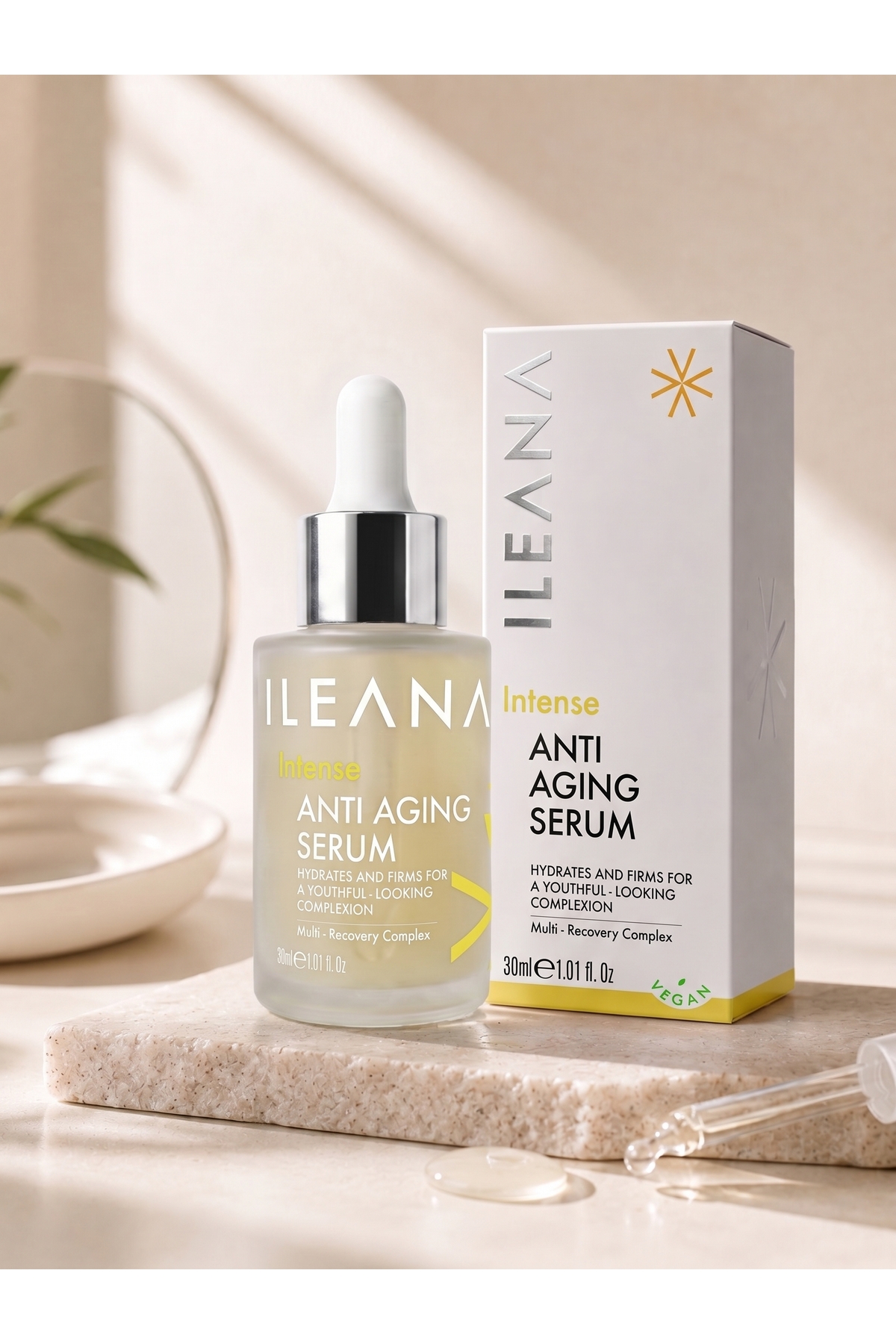 Peptit & Antioksidan İçeren Yaşlanma Karşıtı, Aydınlatıcı ve Nem Dengeleyici Yüz Serumu 30 ml — ILN_SRM_AGE_5 — تصویر 2 از 6