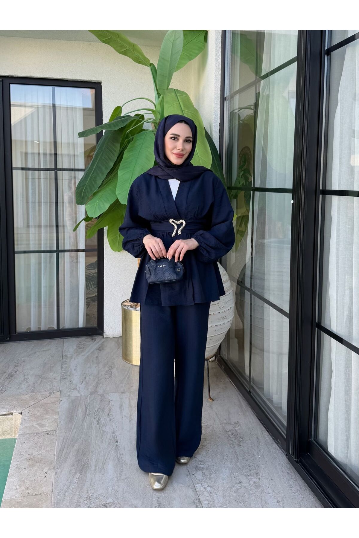 SS Design Liyana Kimono Takım Lacivert
