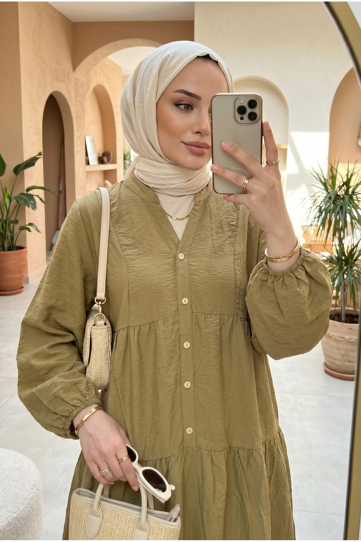 Women's Modal Fabric Layer Modest Dress (Unlined)