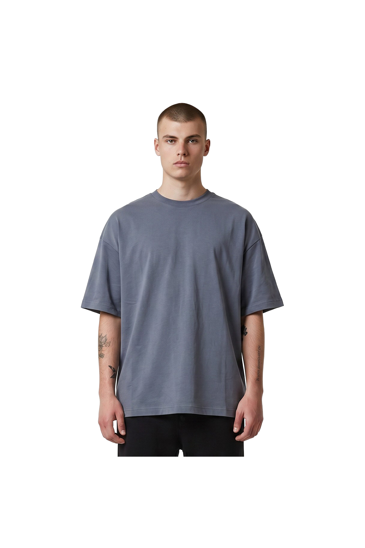 Corin Oversize Erkek Antrasit Günlük Stil T-Shirt 26YE0016-KGRI
