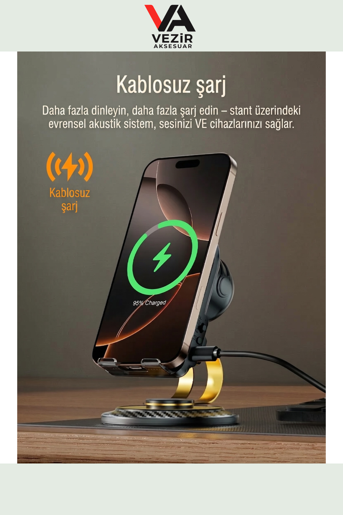 Mobile Phone Sensor Speaker Stand – Kablosuz Sensörlü 5W Sesli Telefon & Tablet Tutucu