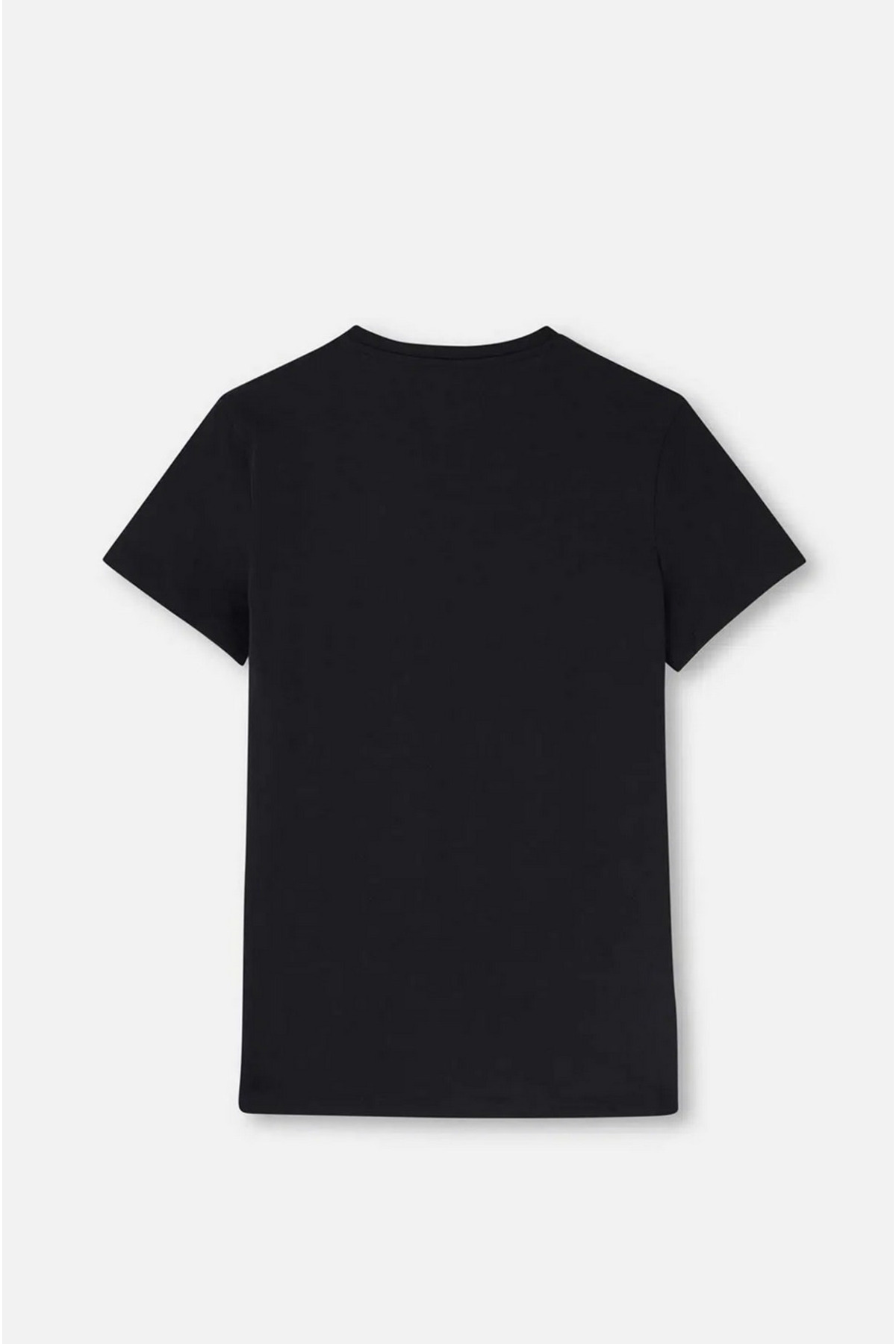 پک تی شرت 2 تکه نخی یقه جمع و جور مردانه مشکی Slim Fit Crew D5120 3