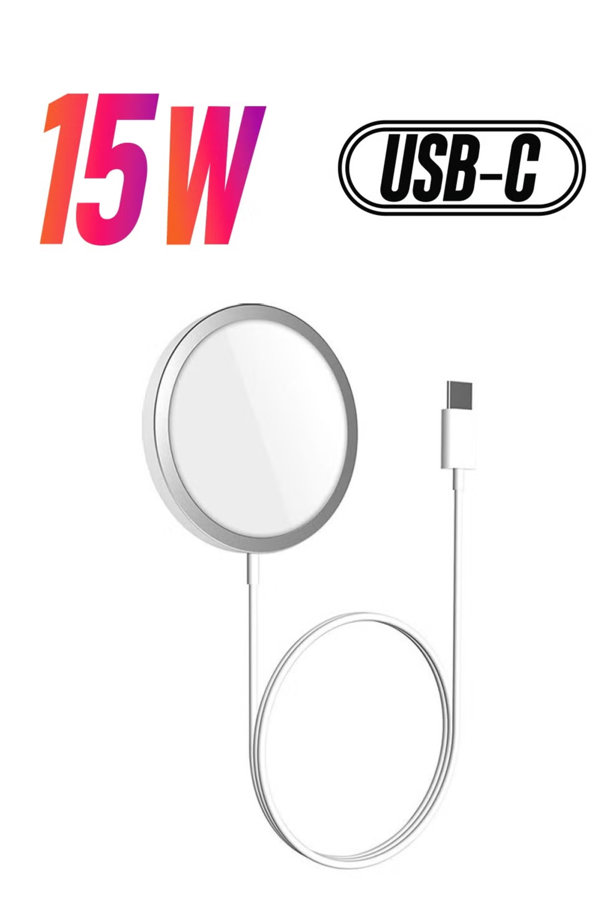 15W Magnetic Wireless Charger with USB-C Cable - Fast Charging Pad for Compatible Smartphones., TYC2E4CEE54C2058F40D10600,