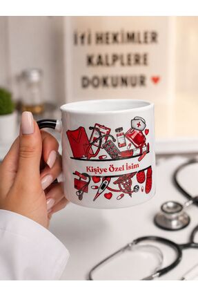 poyraz-baskilab Kişiye Özel Doktor Kupası – Kırmızı Tasarım