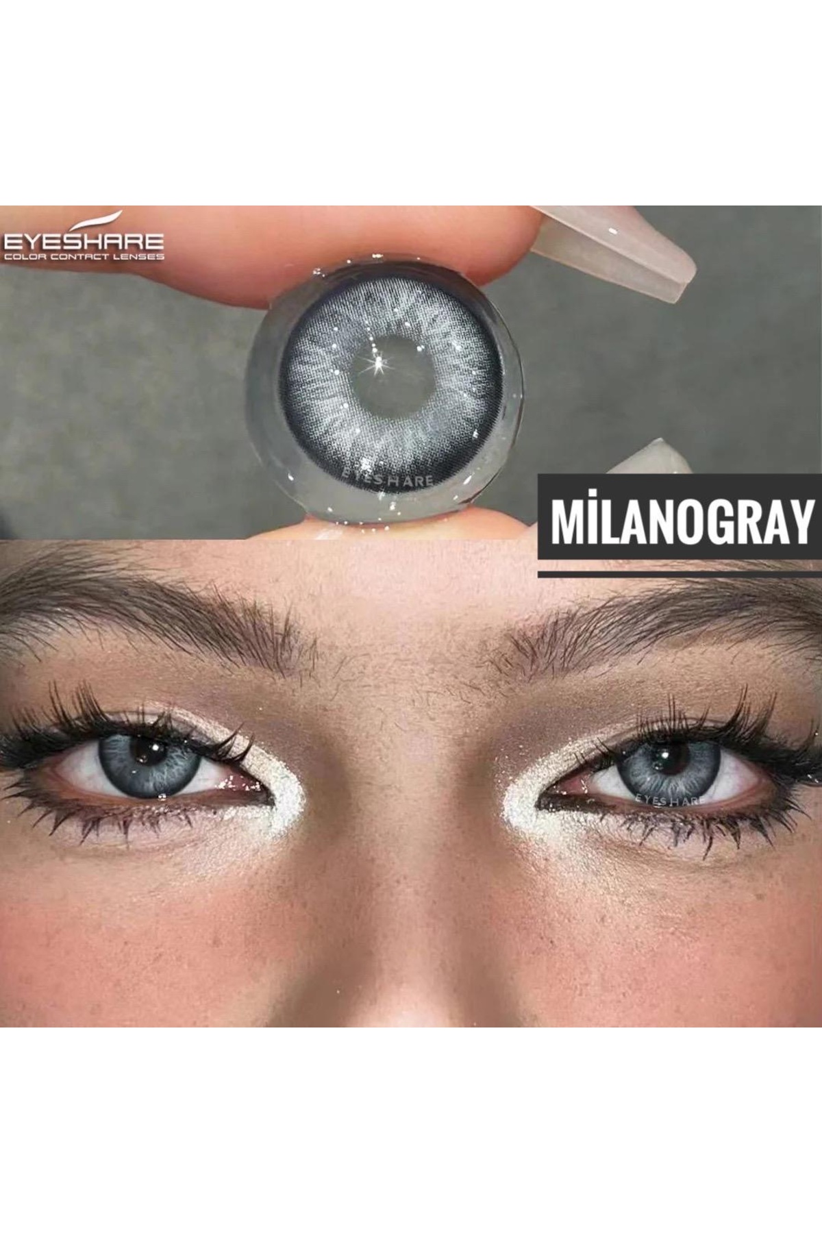 EYESSTORE MİLANO GRAY Doğal Görünümlü Gri Göz Lensi 1 yıllıktır - Fiyatı, Yorumları