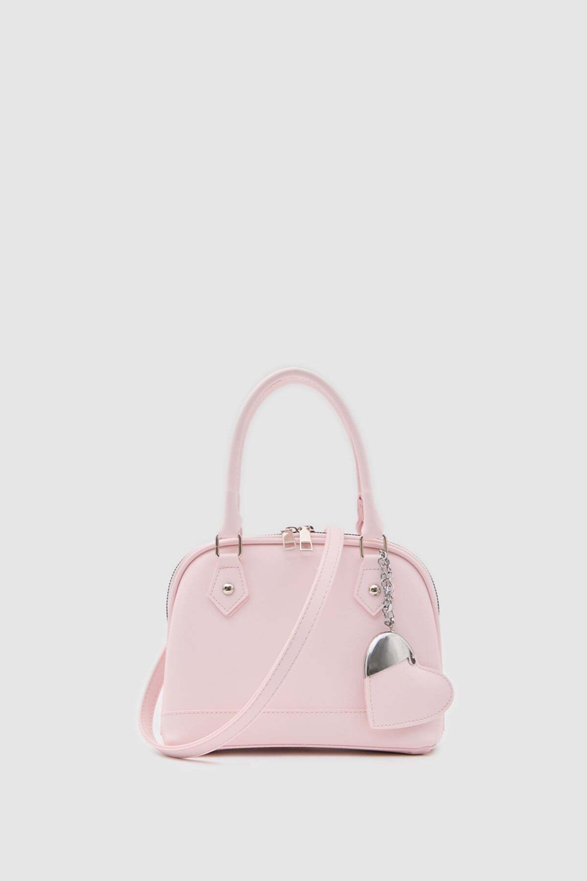 Shule Bags Rio Kalp Charmlı El ve Çapraz Çanta Sakura Pembe görsel 4