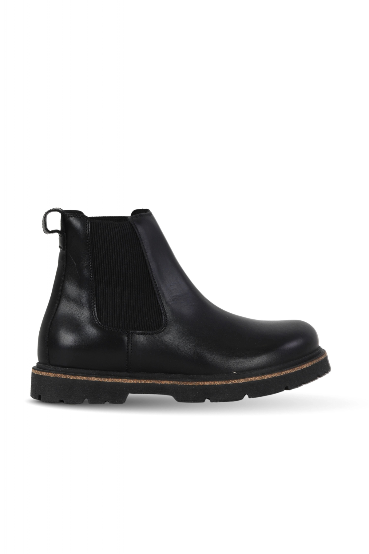 چکمه‌های مردانه میان‌رده مشکی طرح چوب بلند بدون بند بیرکن استاک بوت Birkenstock