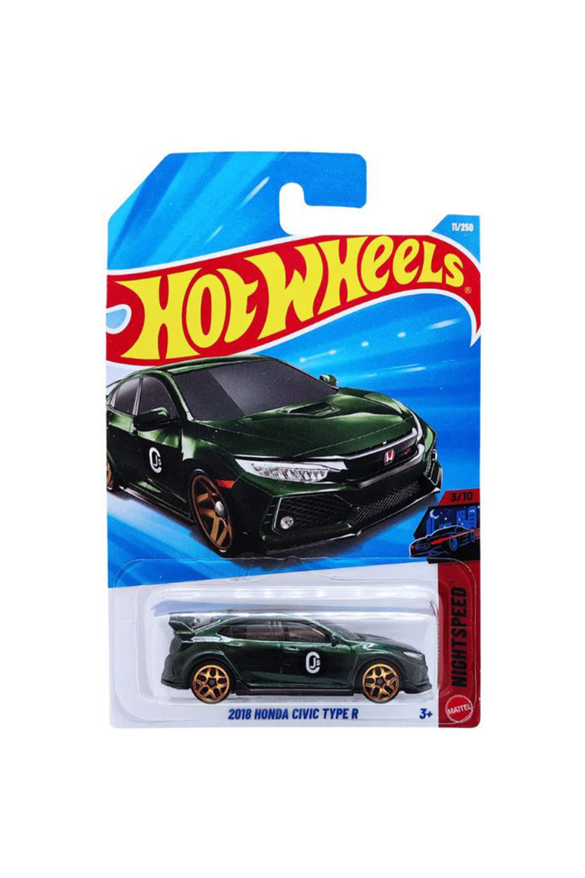 HOT WHEELS 2018 Honda Civic Type R - Metalik Yeşil (1/64) Yurt