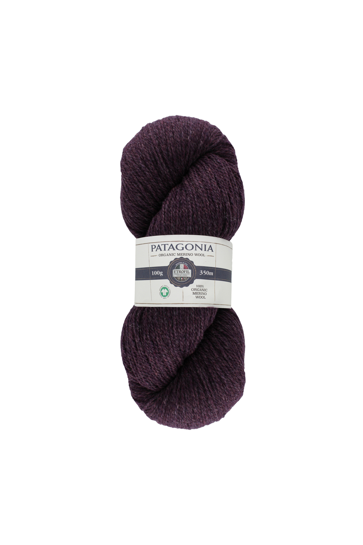 Patagonia Knitting Yarn Dark Purple 100% Organic Merino Wool 100g 350m (76092)