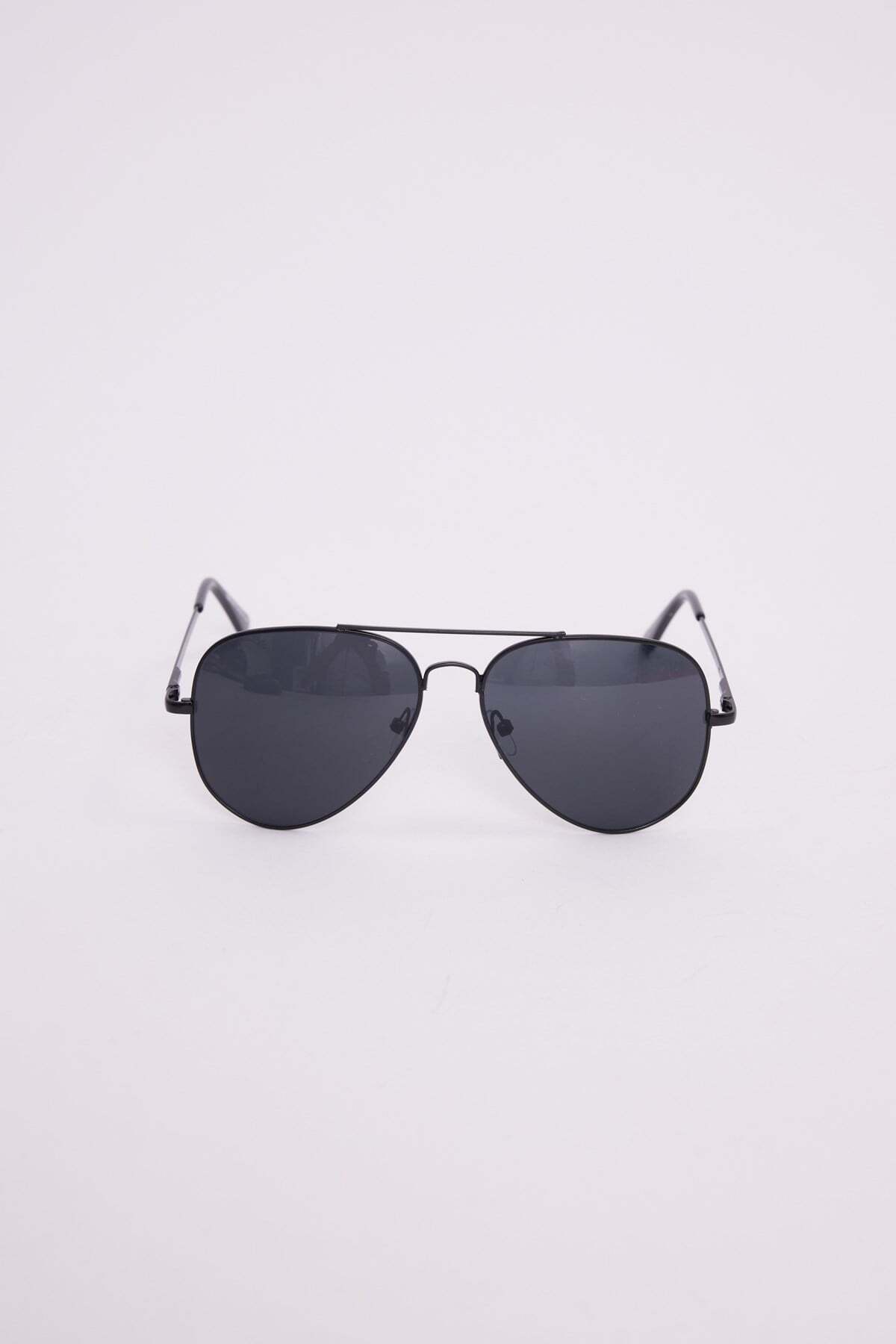 Tudors Unisex Damla Oval Çerçeveli Siyah Uv 400 Korumalı Güneş Gözlüğü
