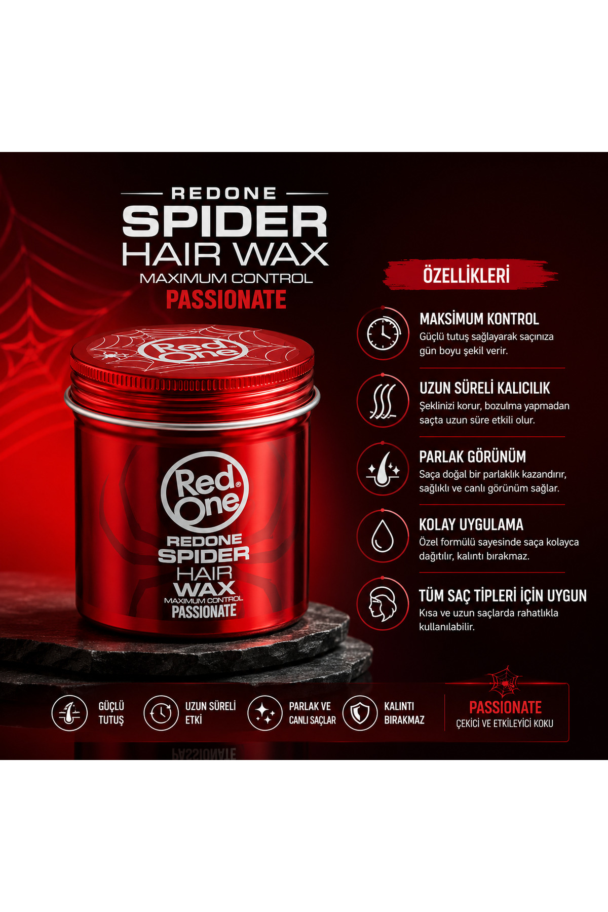 Guis Giyim Ve Kozmetik Orjinal Red One Spider Hair Wax 100 ML