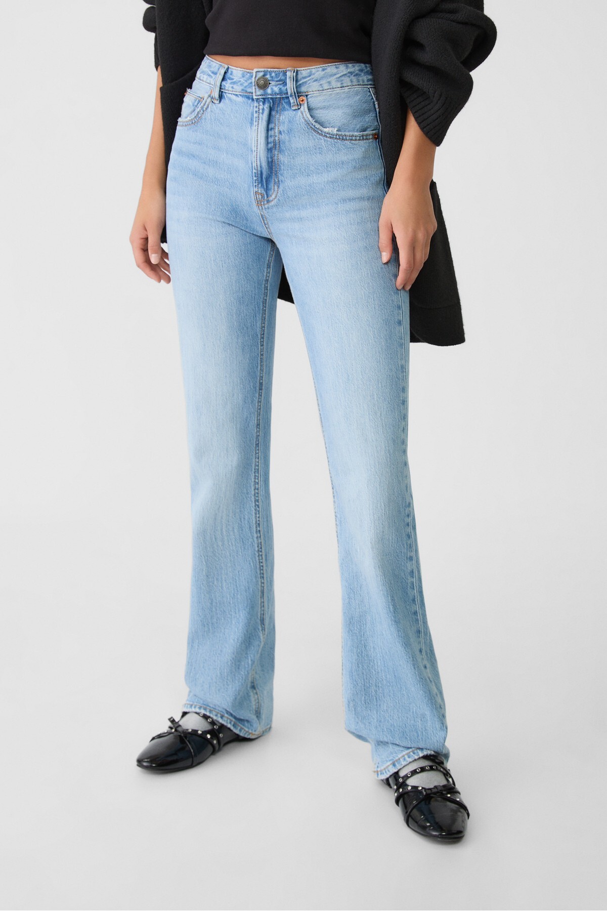 Stradivarius  D98 Straight fit Kot Pantolon - Görsel 3