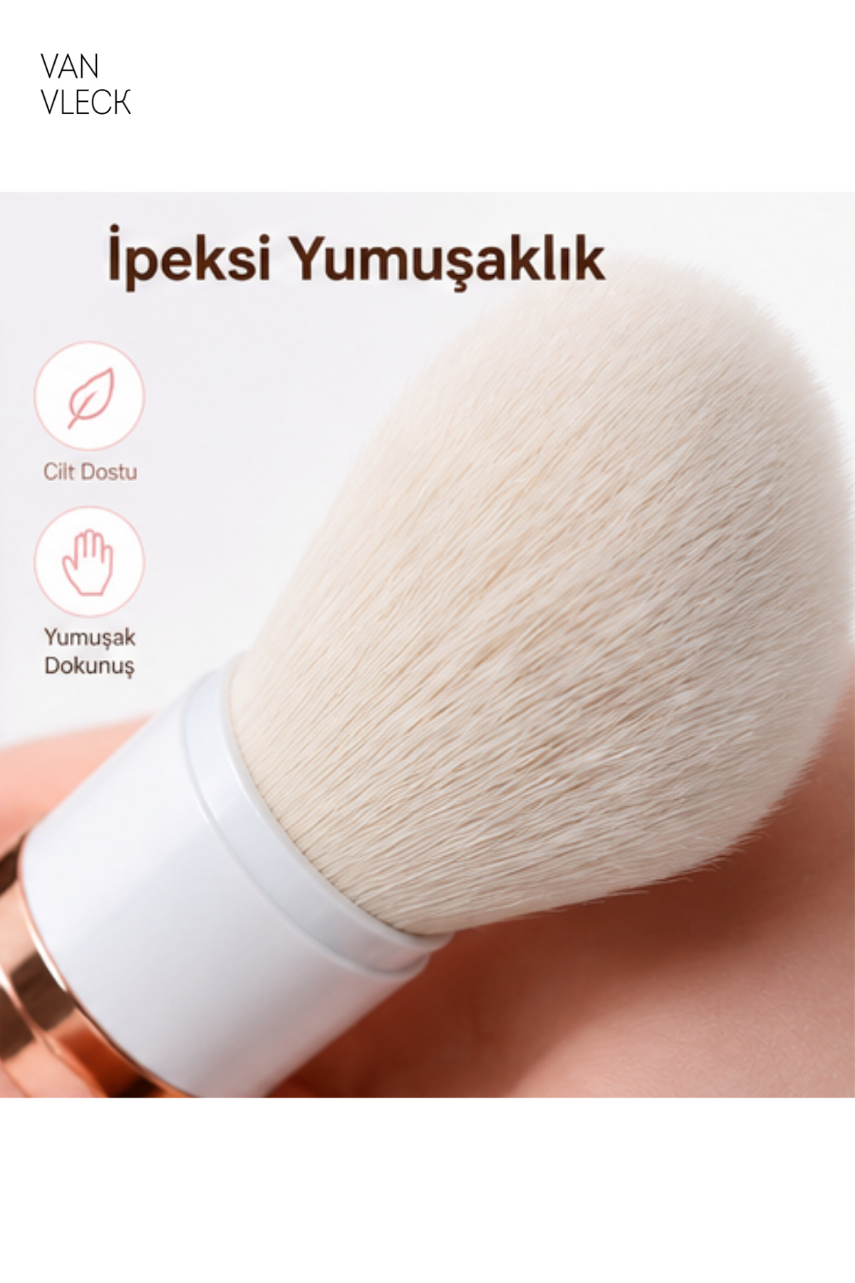 Makyaj Fırça Seti – Fondöten, Pudra, Allık, Far ve Kontür Uygulama Fırçaları Seti — VNVLCK0266 — تصویر 2 از 5
