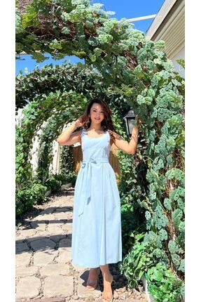 Moda Banuş Askılı Bağcıklı Yazlık Elbise