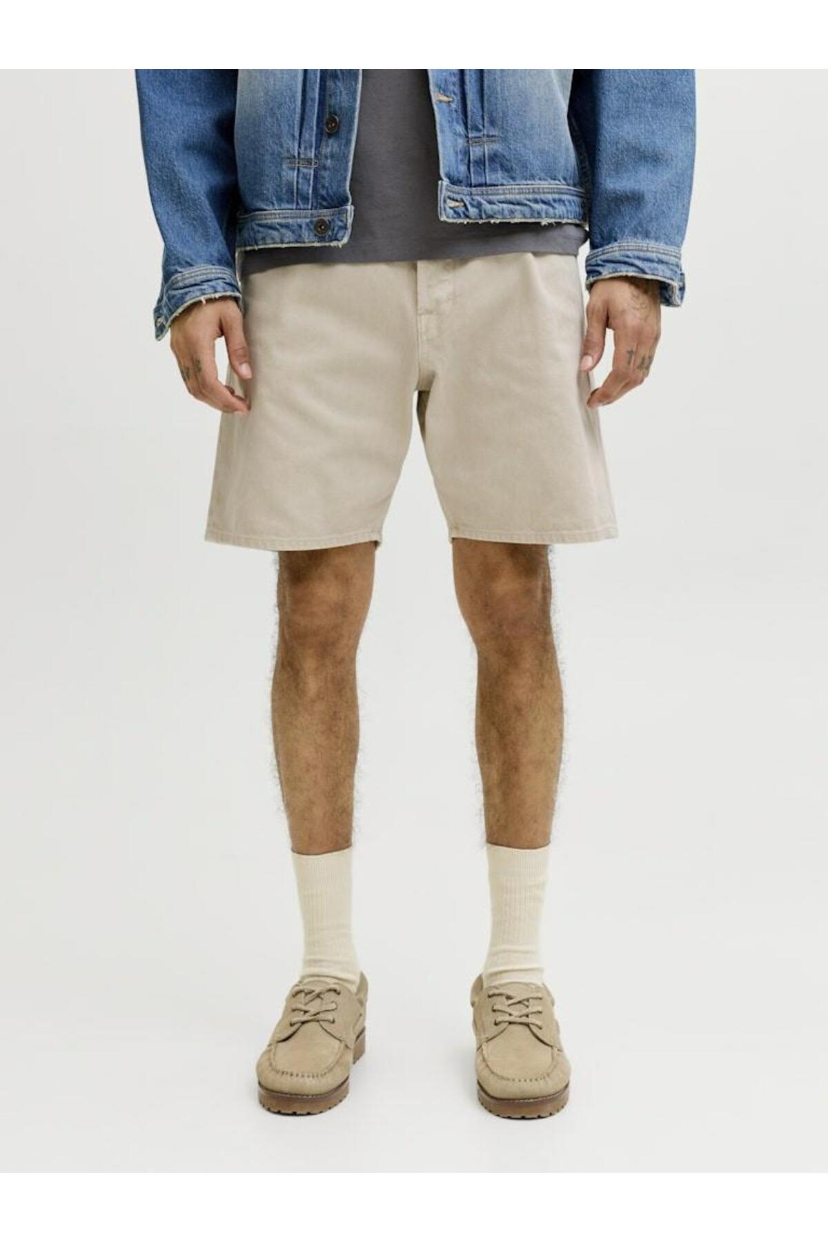 شلوارک مردانه بژ Jjitony Jjorıgınal مدل Akm 111 جک اند جونز شلوارک برمودا Jack & Jones