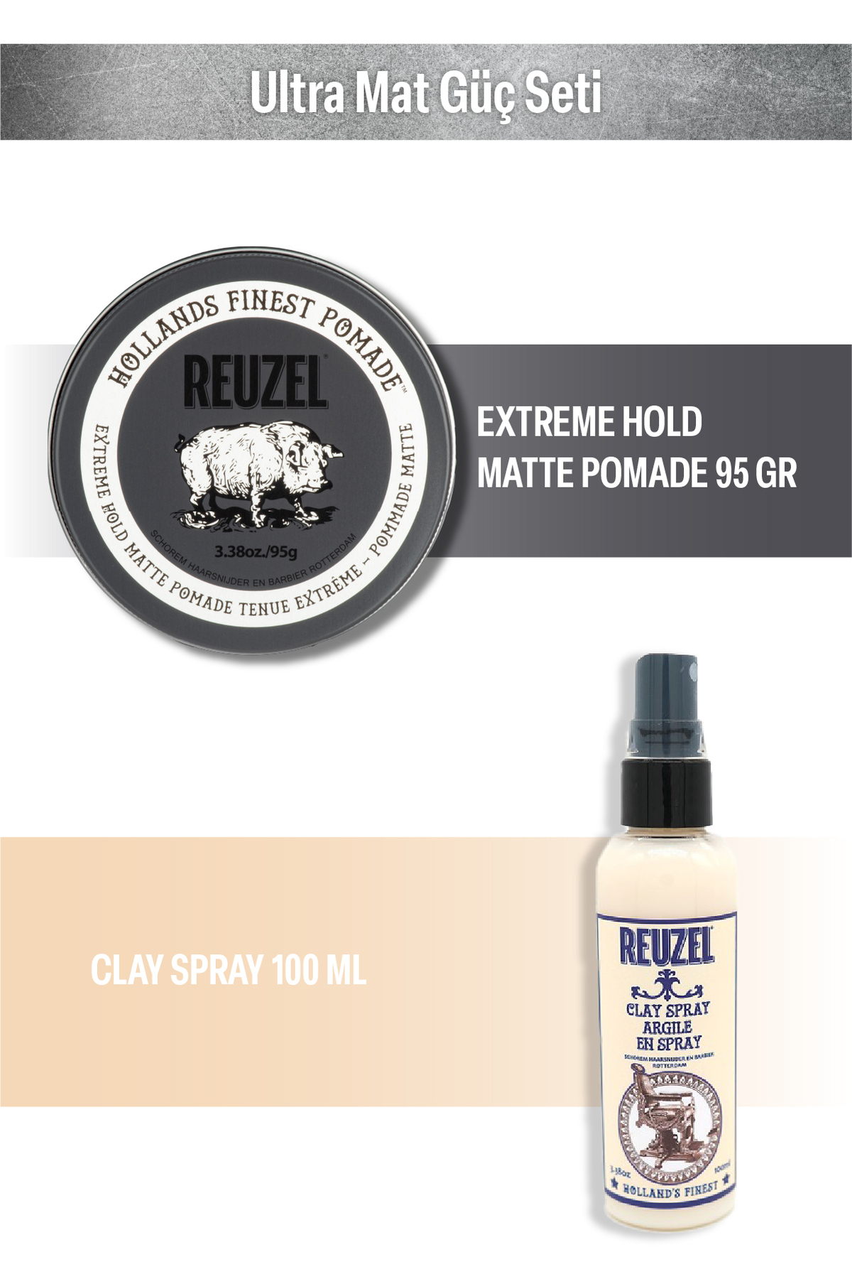 Reuzel Ultra Mat Güç Seti — REUZELSET13