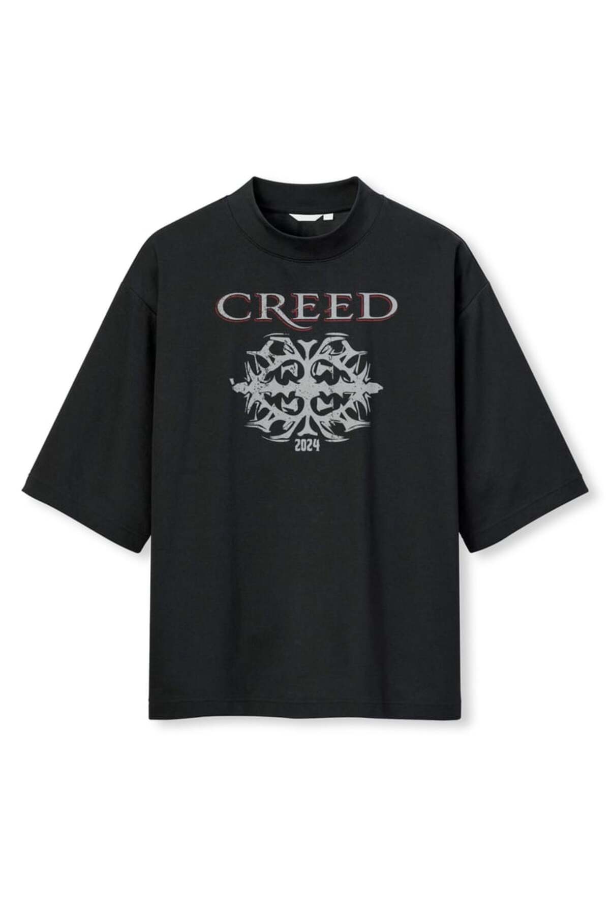 buzagi tasarım ürünleri Creed Digital Print Black T-Shirt