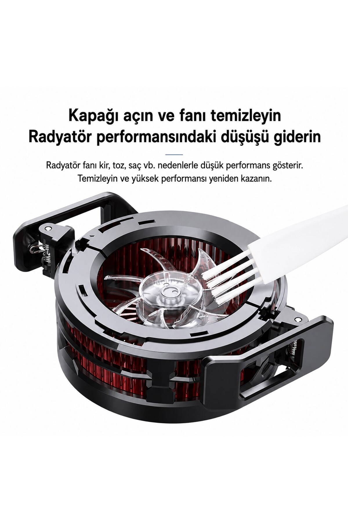 HADRON CX08AI Manyetik Klipsli Telefon Soğutucu Fan RGB Mor Siyah