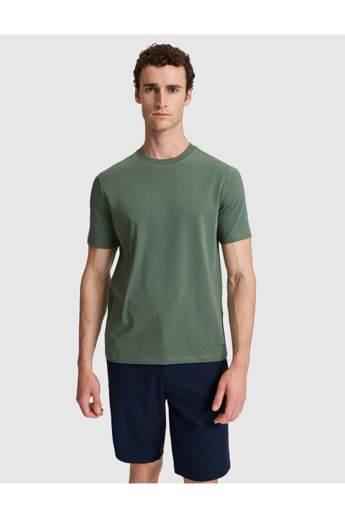 تی‌شرت یقه گرد خاکی معمولی فیت ۵۰۳۲۳۹۷۳-VR027 پیر کاردین تی شرت Pierre Cardin