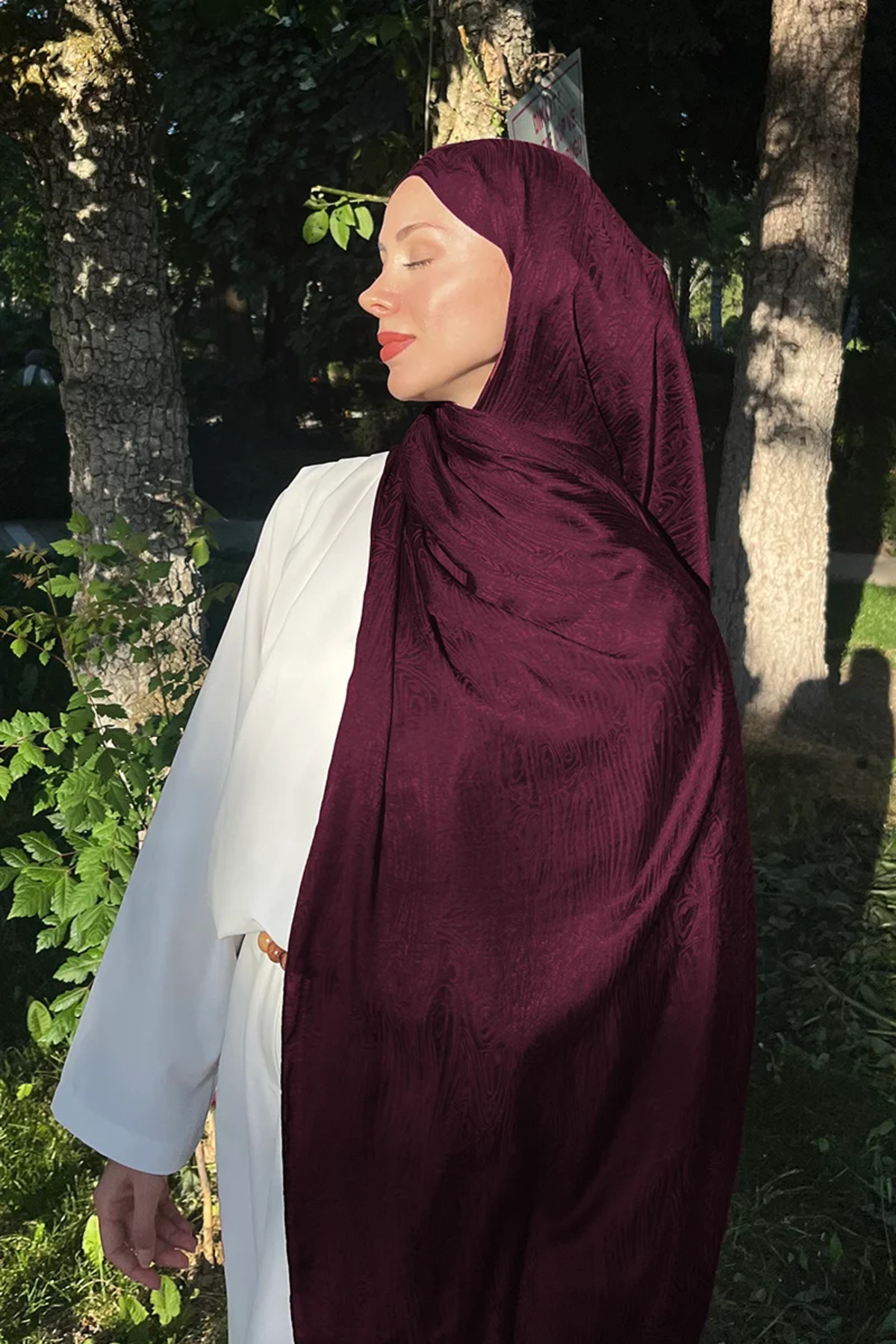 شال جاکار پریمیوم گلو رنگ مرواریدی - مürdüm