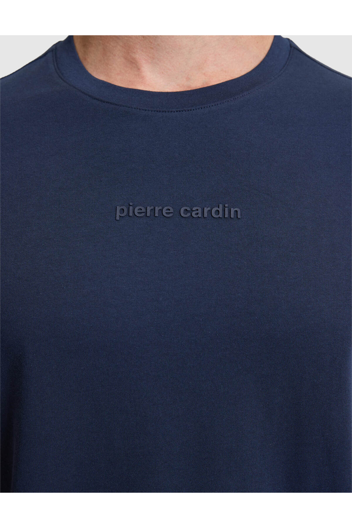 Pierre Cardin Lacivert Regular Fit %100 Pamuk Bisiklet Yaka Tişört 50327872-VR033 görsel 6