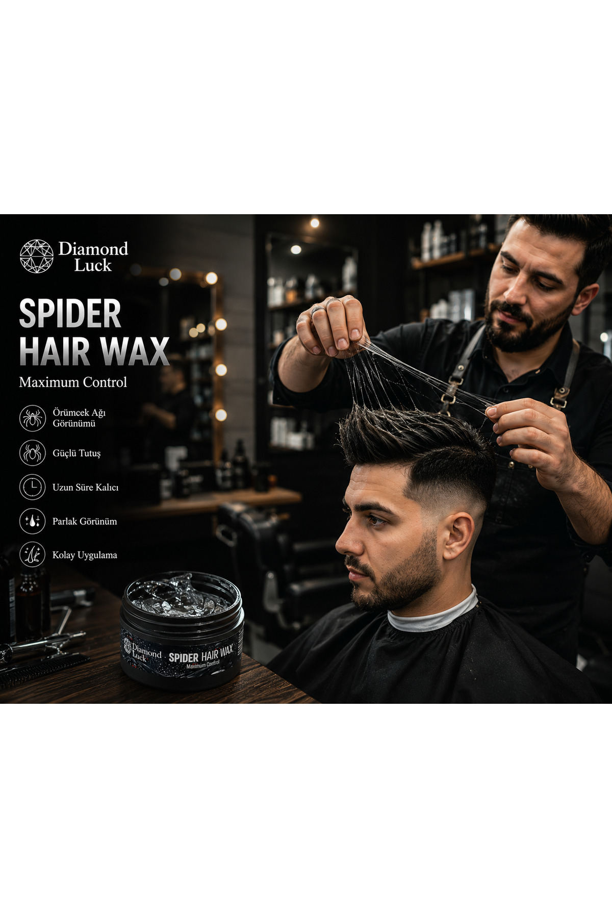 واکس حالت دهنده موی عنکبوتی — wax5 — تصویر 2 از 2