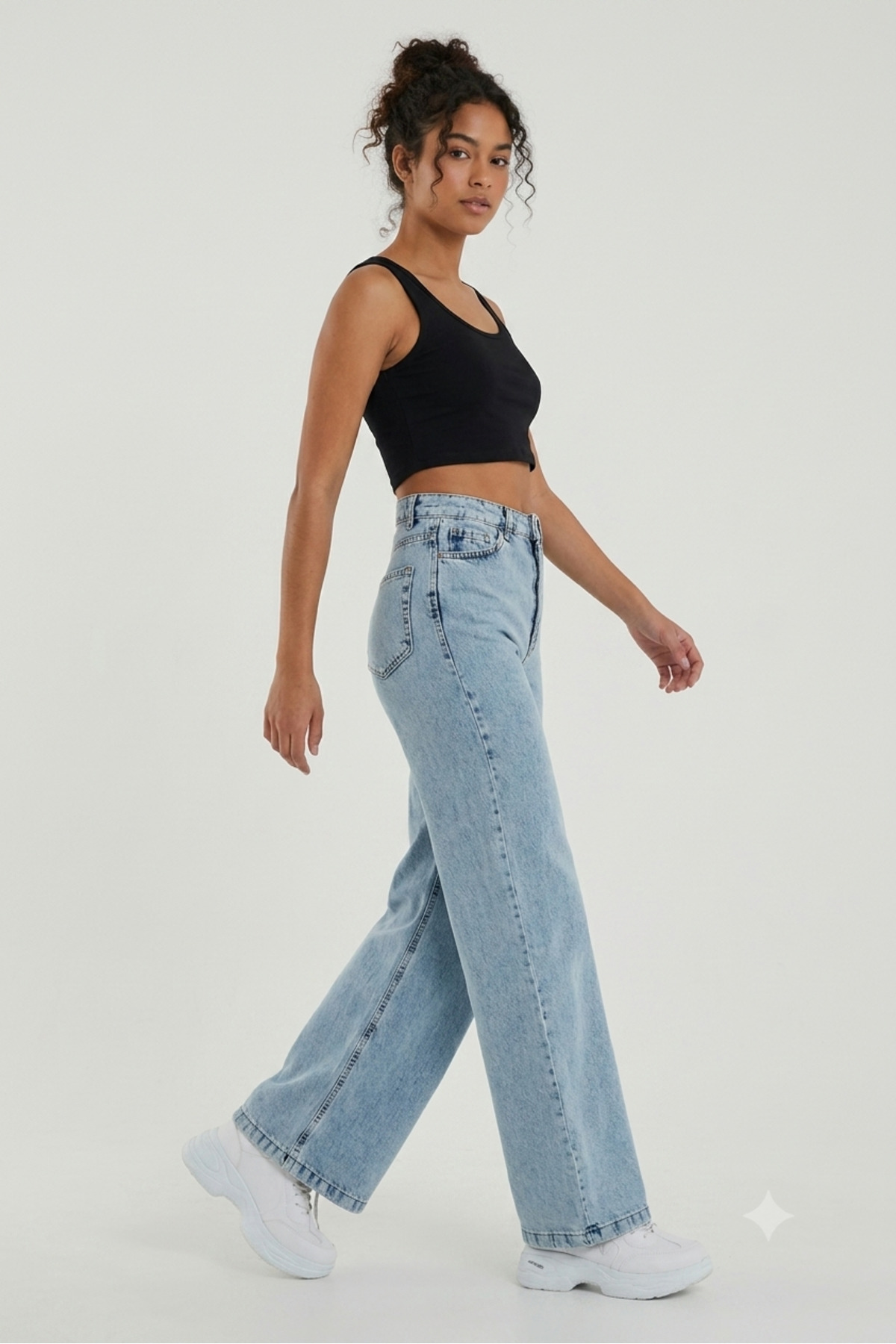 viking's line Buz Mavi Palazzo Jeans görsel 2