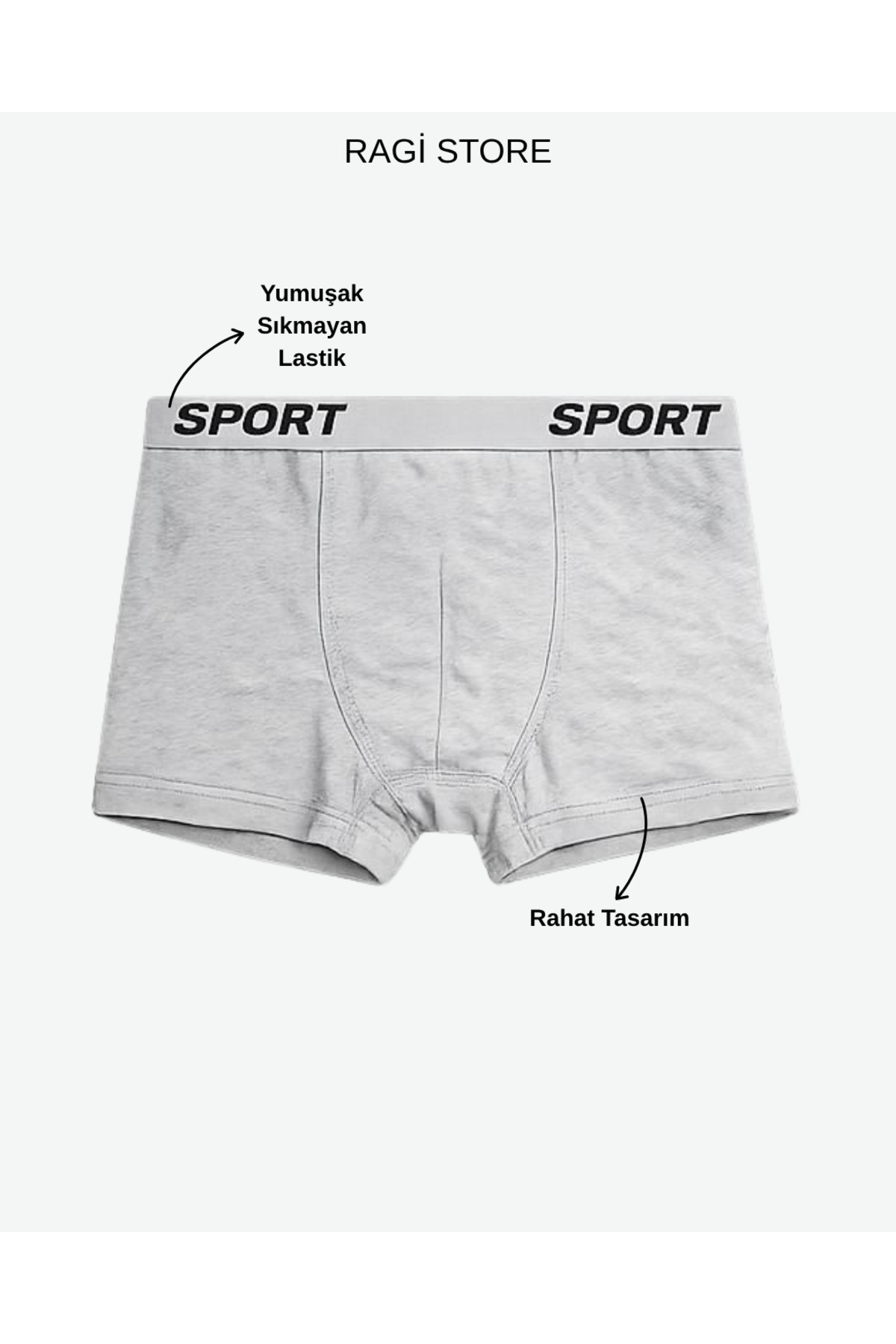 ragistore 3'lü Karışık Renkli Erkek Boxer görsel 4