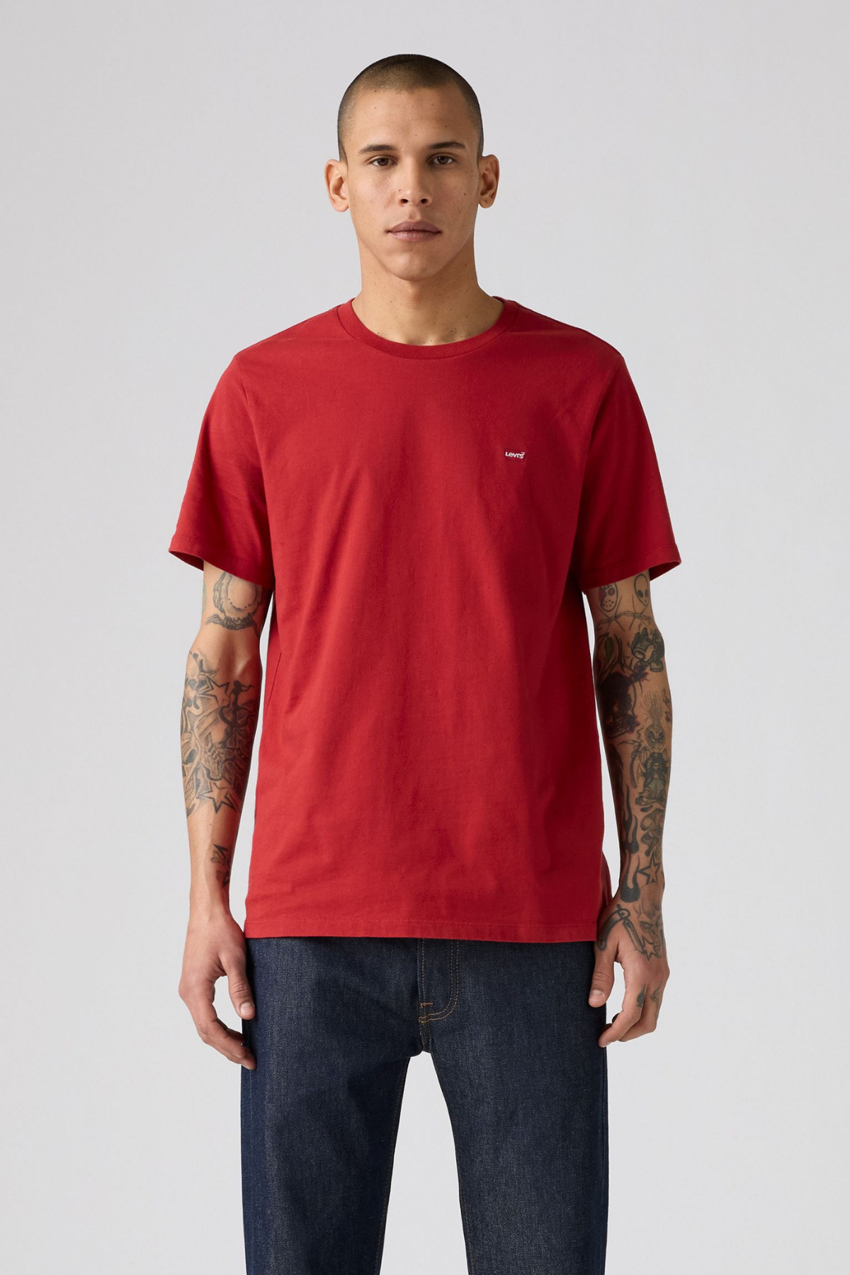 تی‌شرت مردانه کلاسیک HM مدل قرمز ساده لیوایز تی شرت Levi's