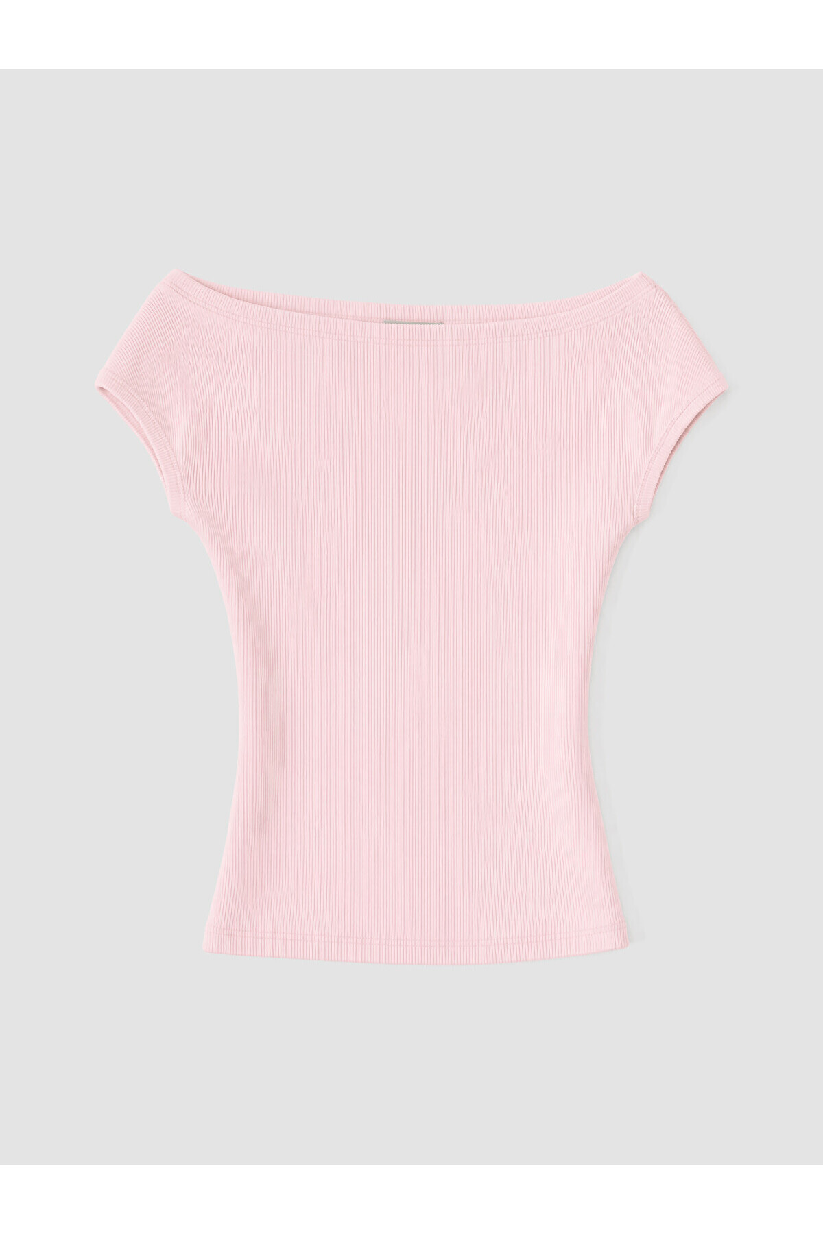 LC Waikiki Peak New Season Boat Neck Women's Ribbed T-Shirt