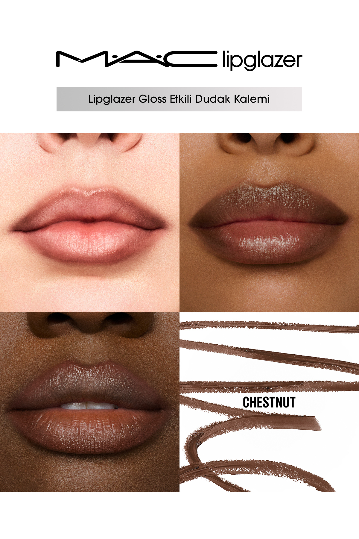 Lipglazer Gloss Etkili Dudak Kalemi - Chestnut — قهوه‌ای 137547 — تصویر 3 از 7