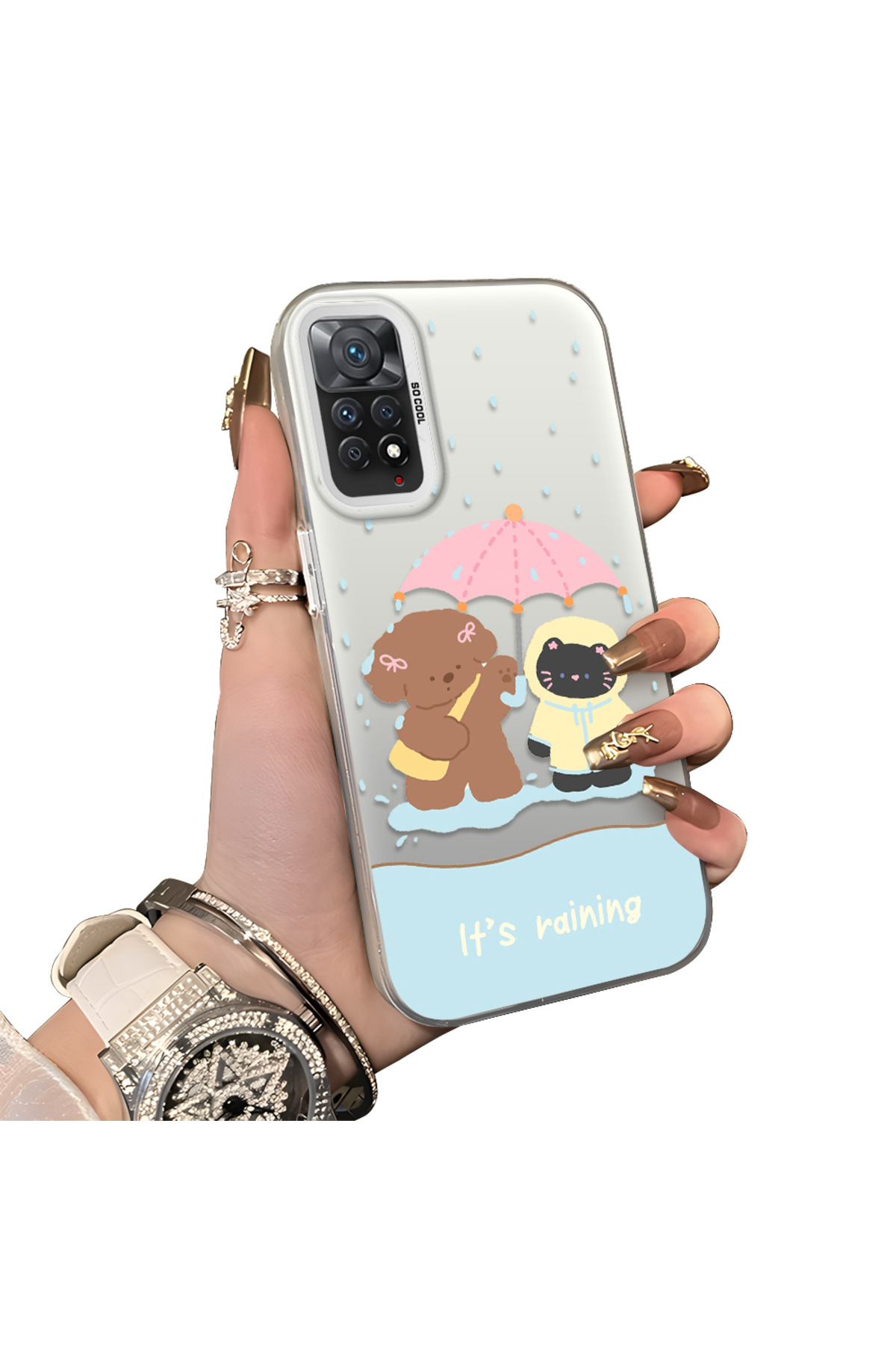 Redmi Note 11 Pro 5G Compatible Silicone Edge Hard Back Case Couple Phone Case Cartoon Pattern