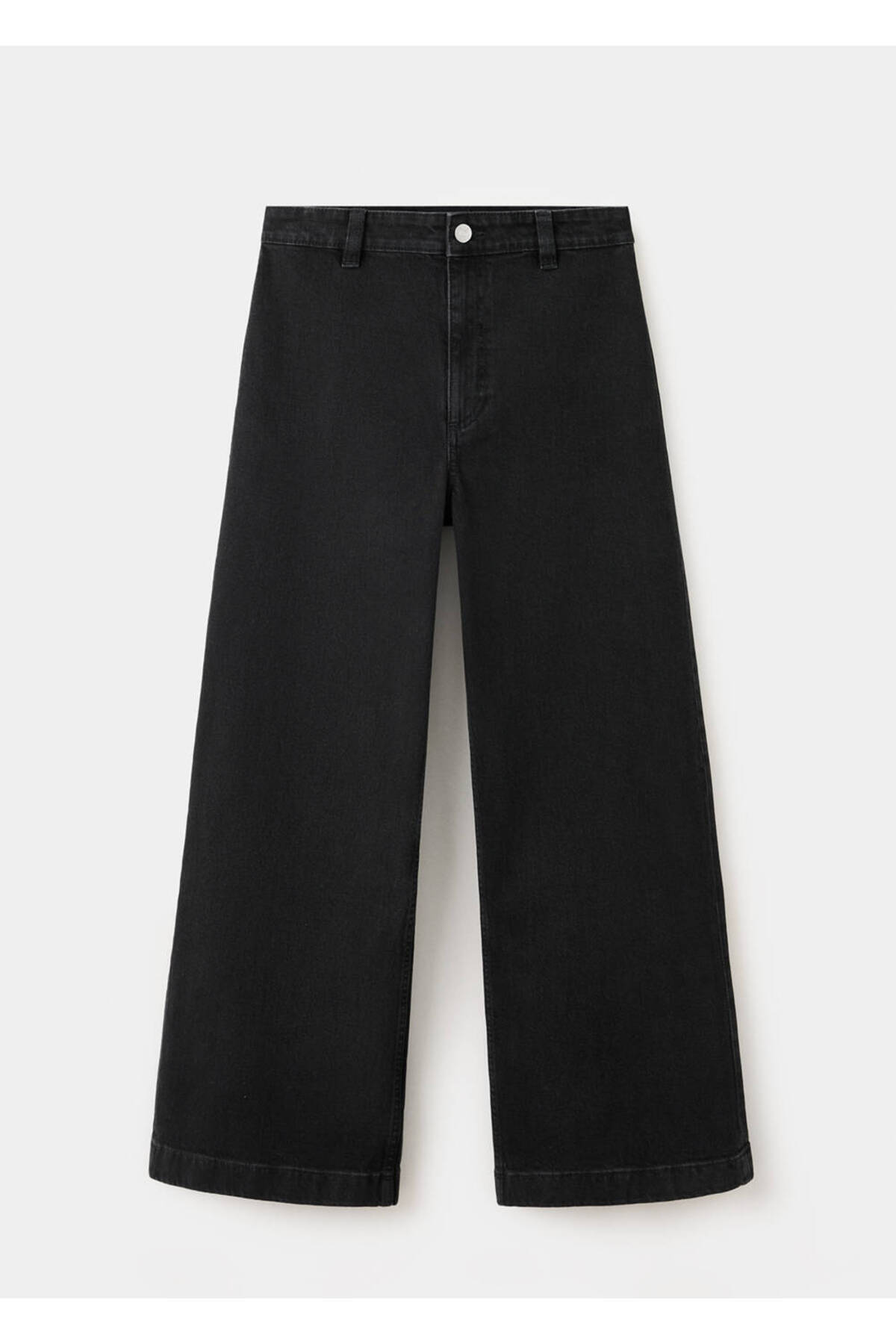 MANGO Woman Catherin yüksek belli culotte jean pantolon görsel 3