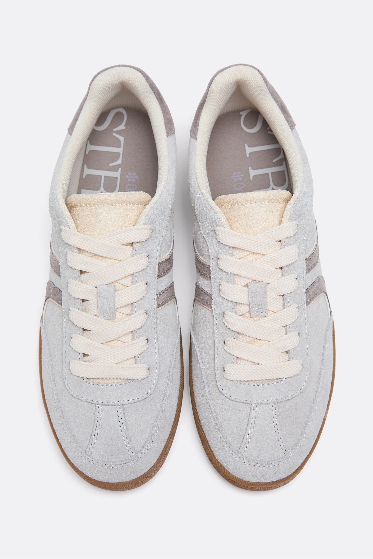 Stradivarius S011 Retro deri spor ayakkabı görsel 3