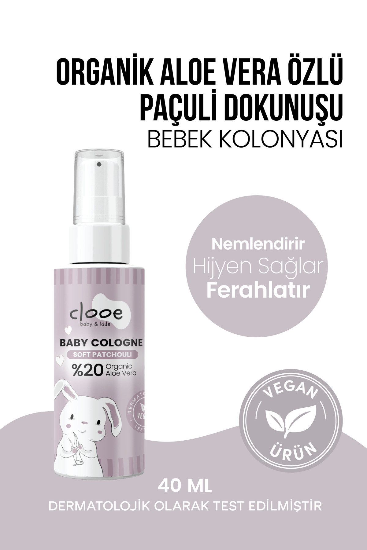 Vegan Bebek Kolonyası Seti Organik Aloe Vera Özlü Karma Paket 8x40ml — PKA054 — تصویر 6 از 8
