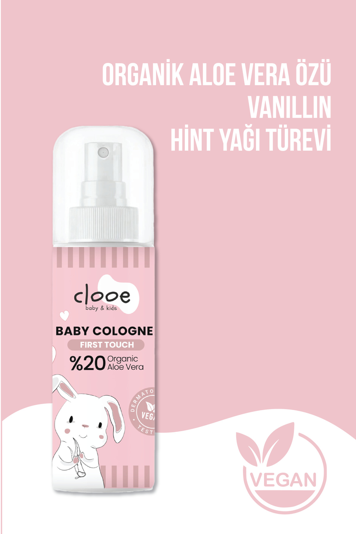 4'lü Bebek Kolonyası First Touch 150 ml - Temiz Çarşaf Esintili - Organik Aloe Vera Özlü — PKA079 — تصویر 3 از 4