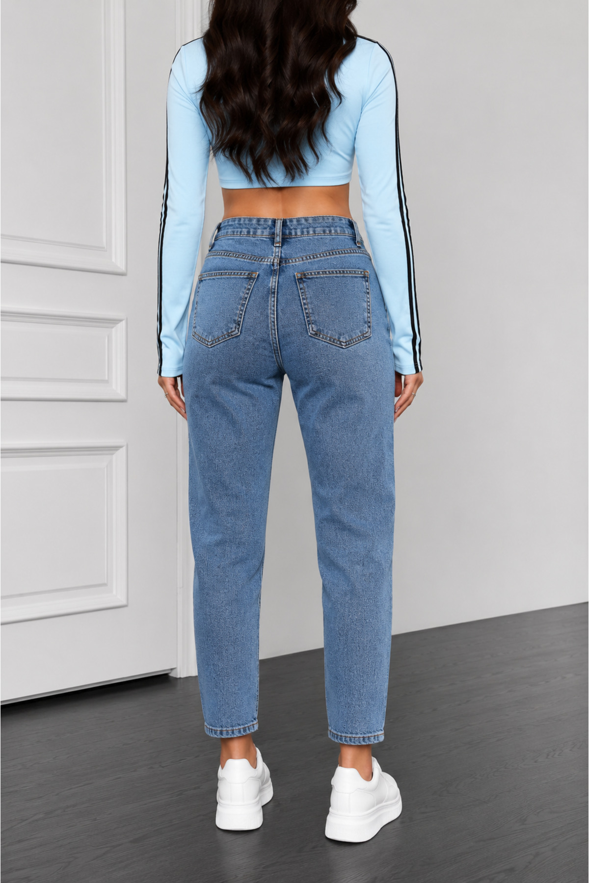 sion jeans Blueva Trend Yeni Sezon Lara Jiyan Kadın Mavi Orta Kar Yıkama Yüksek Bel Yeni Sezon 2026 görsel 3