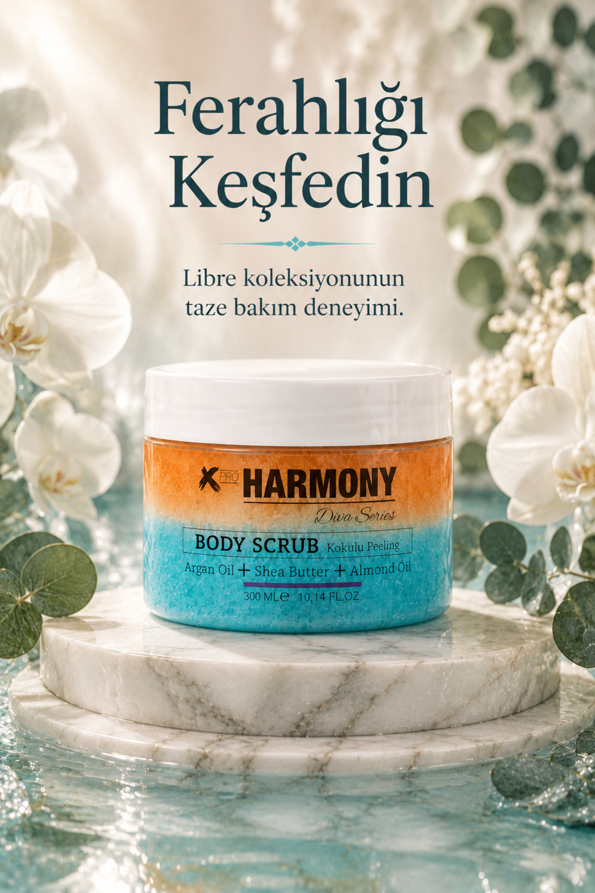 اسکراب بدن L-i-b-r-e 300 میلی لیتر | اسکراب بدن با کره شی باتر + روغن آرگان + روغن بادام — PH-BS-LIB-300 — تصویر 8 از 8