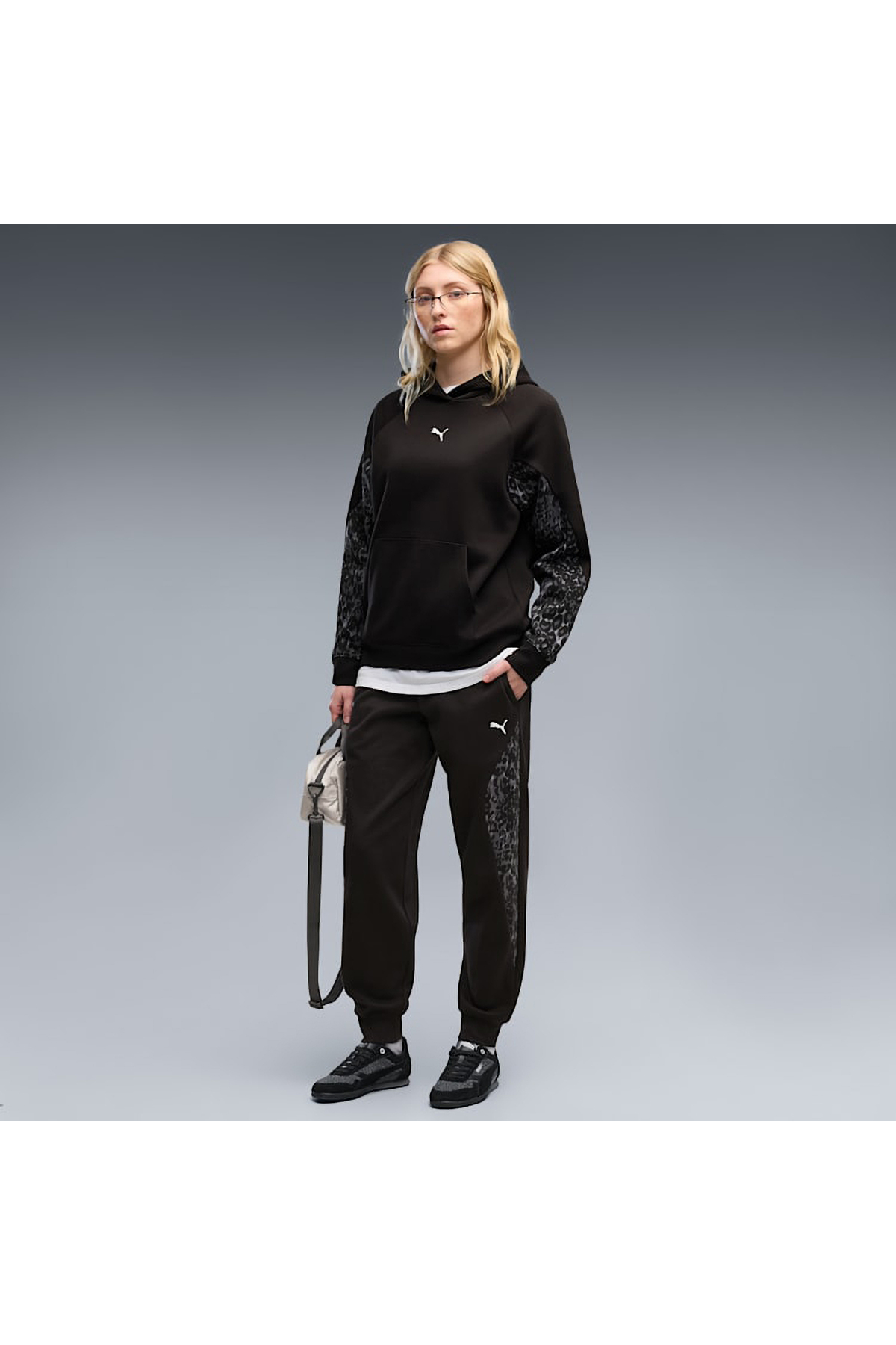 Puma Sport Animal Kadın Siyah Sweatshirt (694007-01) görsel 3
