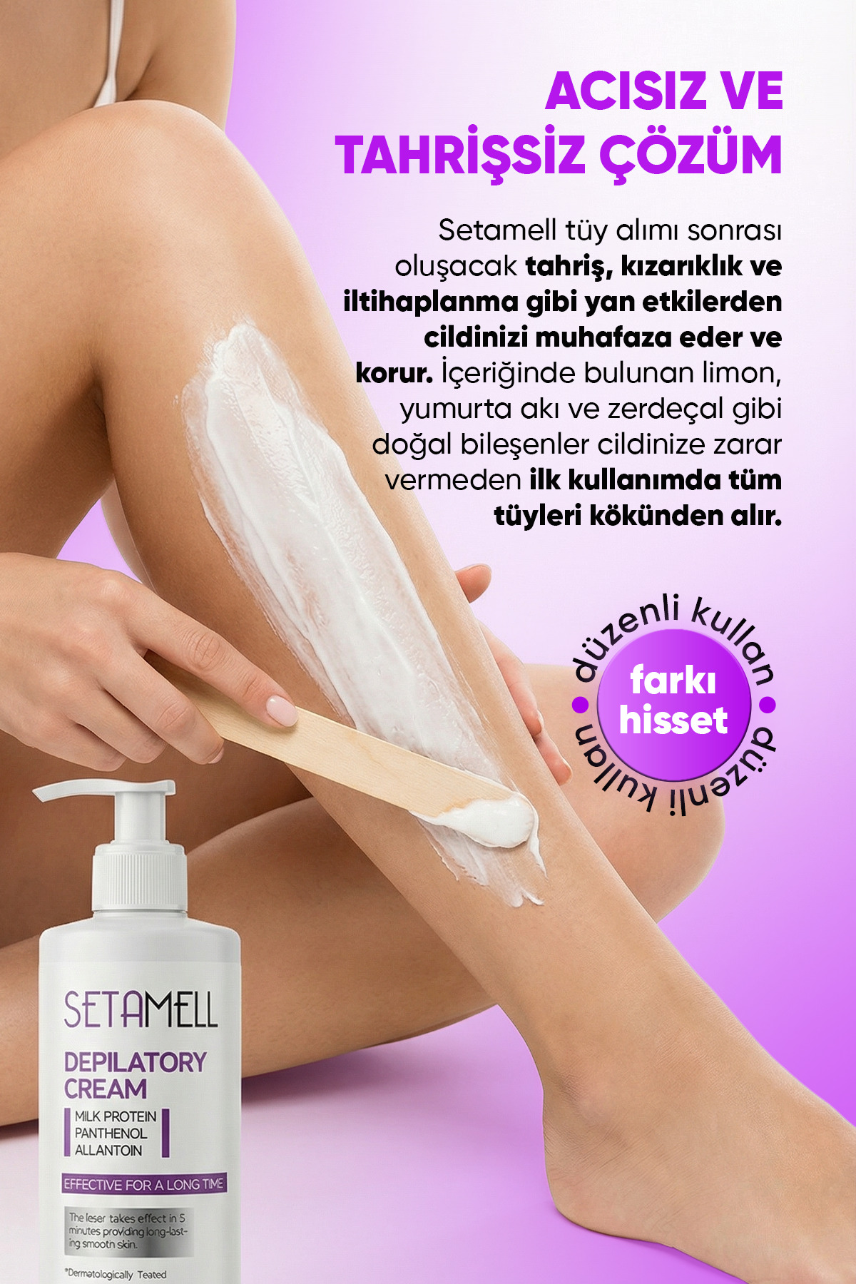 Lazer Etkili Tüy Dökücü Krem Tüm Cilt Tipleri İçin 250 ml Özel Formül — STMLL-099 — تصویر 4 از 8