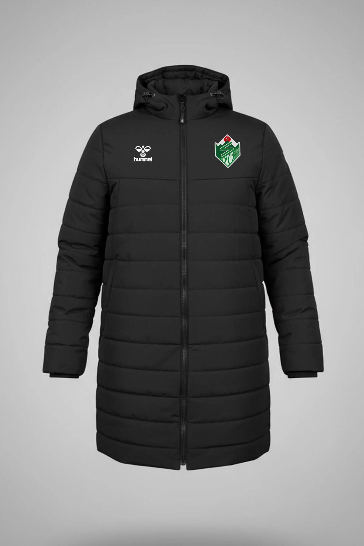 Iğdır FK Dream Anorak ژاکت بلند مشکی هامل کاپشن اسپرت hummel