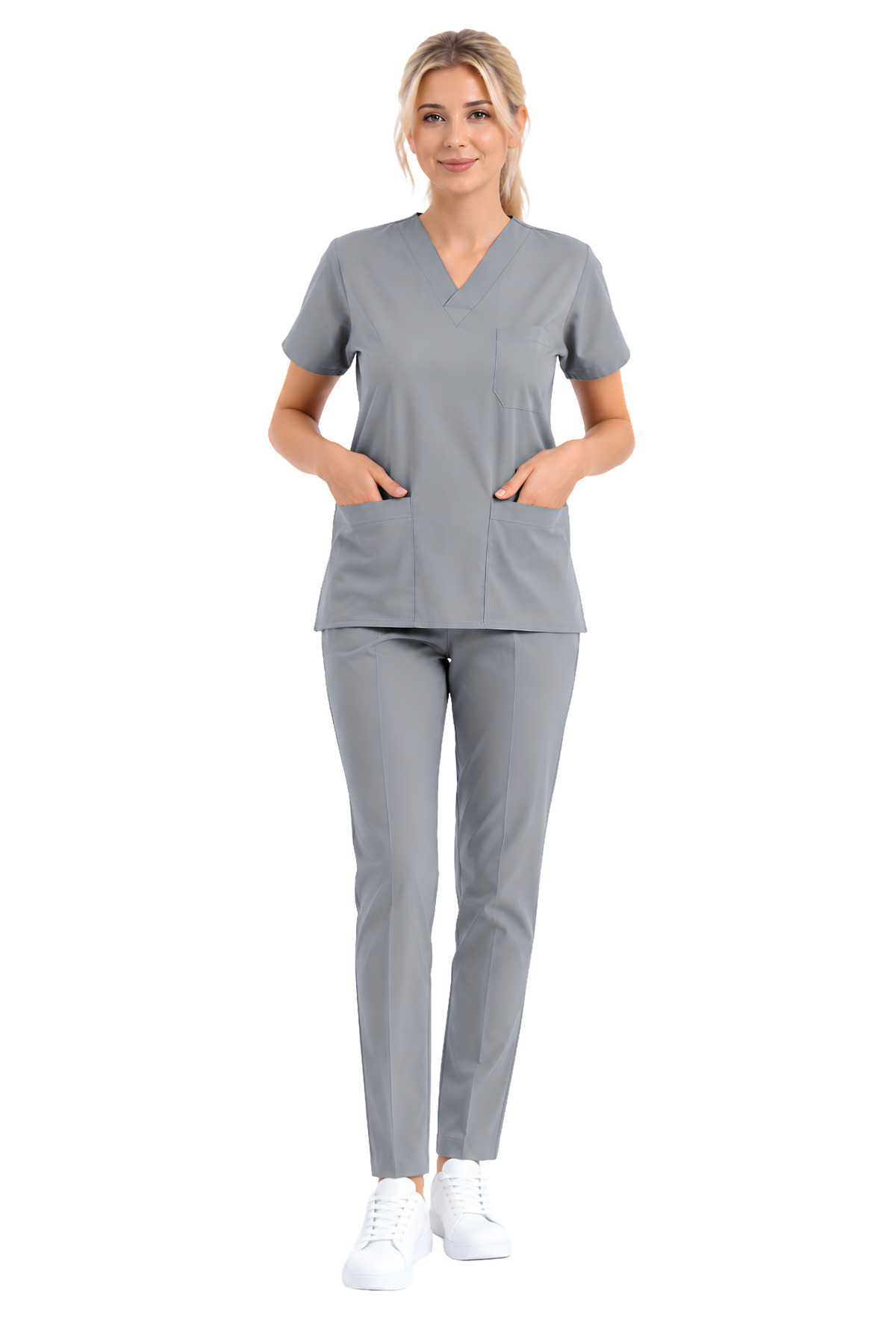 LITTE Unisex likra komplet majica za medicinske sestre i lekare, tkanina prot...