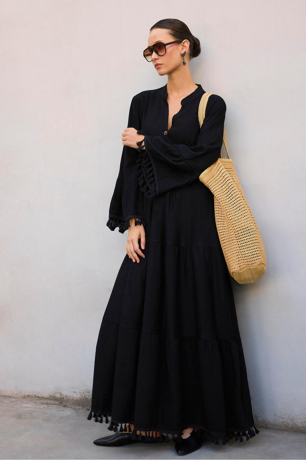 Touche Prive Tassel Linen Dress