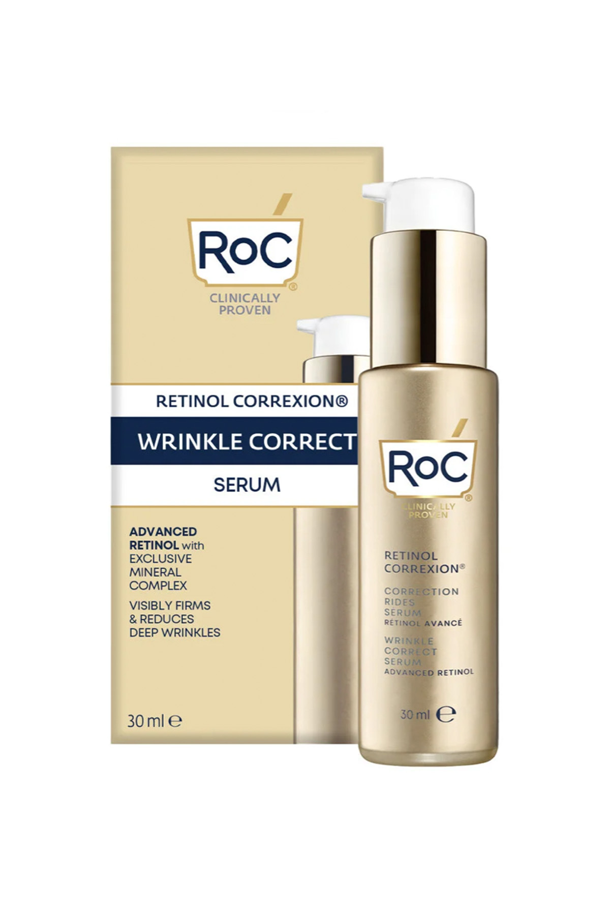 Retinol Correxion Derin Kırışıklık Karşıtı Günlük Nemlendirici SPF30 30 ml + Retinol Serum 30 ml — ROC0026 — تصویر 2 از 8